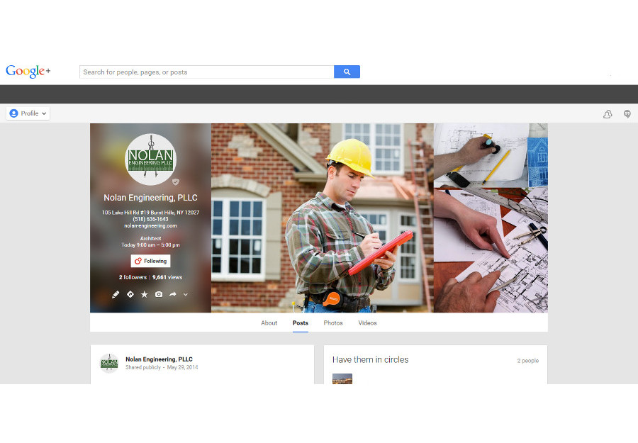 Engineering Firm Google+ Page